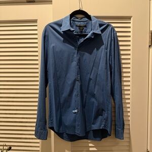 John Varvatos USA Blue Striped Long Sleeve Shirt